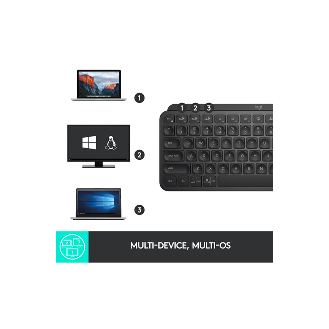 Logitech MX Keys Mini Wireless Keyboard - Black in Qatar Logitech MX Keys Mini Wireless Keyboard - Black in Qatar